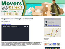 Tablet Screenshot of moversdirectga.com